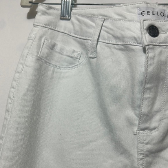 Cello White Cropped Ankle Jeans with Frayed Hem - Picture 6 of 11